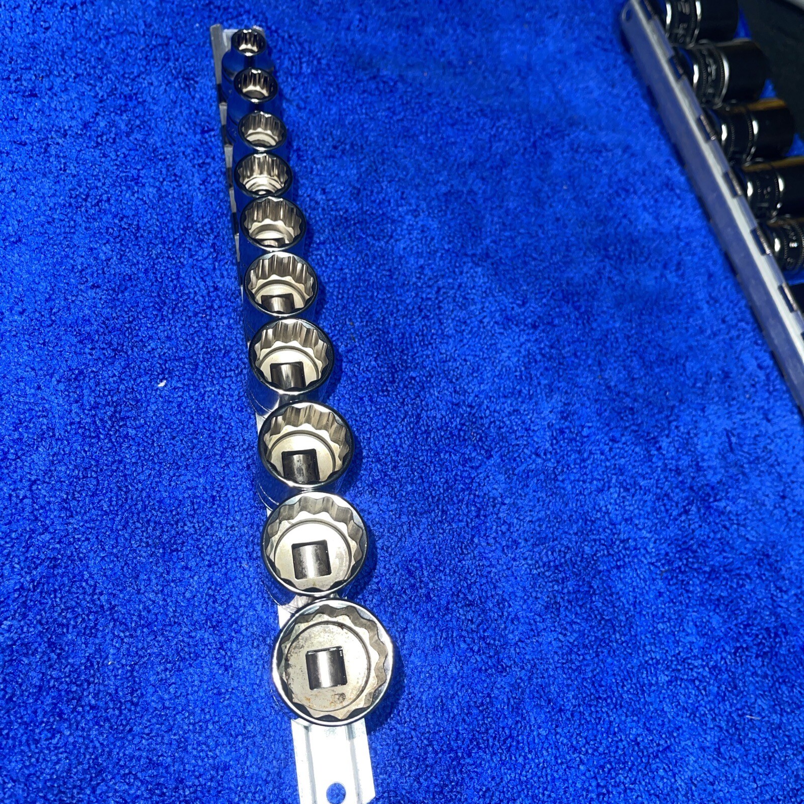 snap on 3/8 drive socket set Of 10 12 Pt . 5/16-7/8