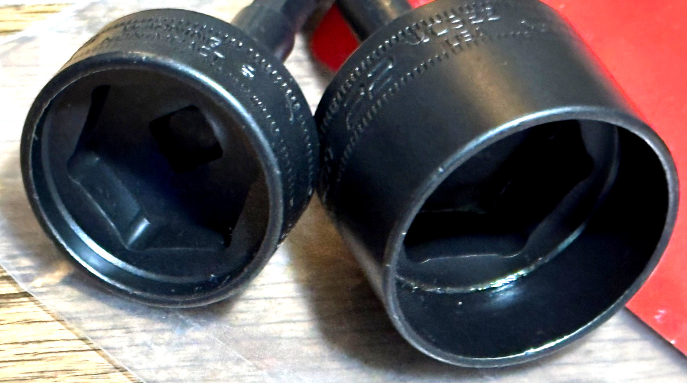 🇺🇸NEW Snap On Tools 22mm 19mm Lug Nut Cap Socket Set Lot 1/4″ Hex Driver