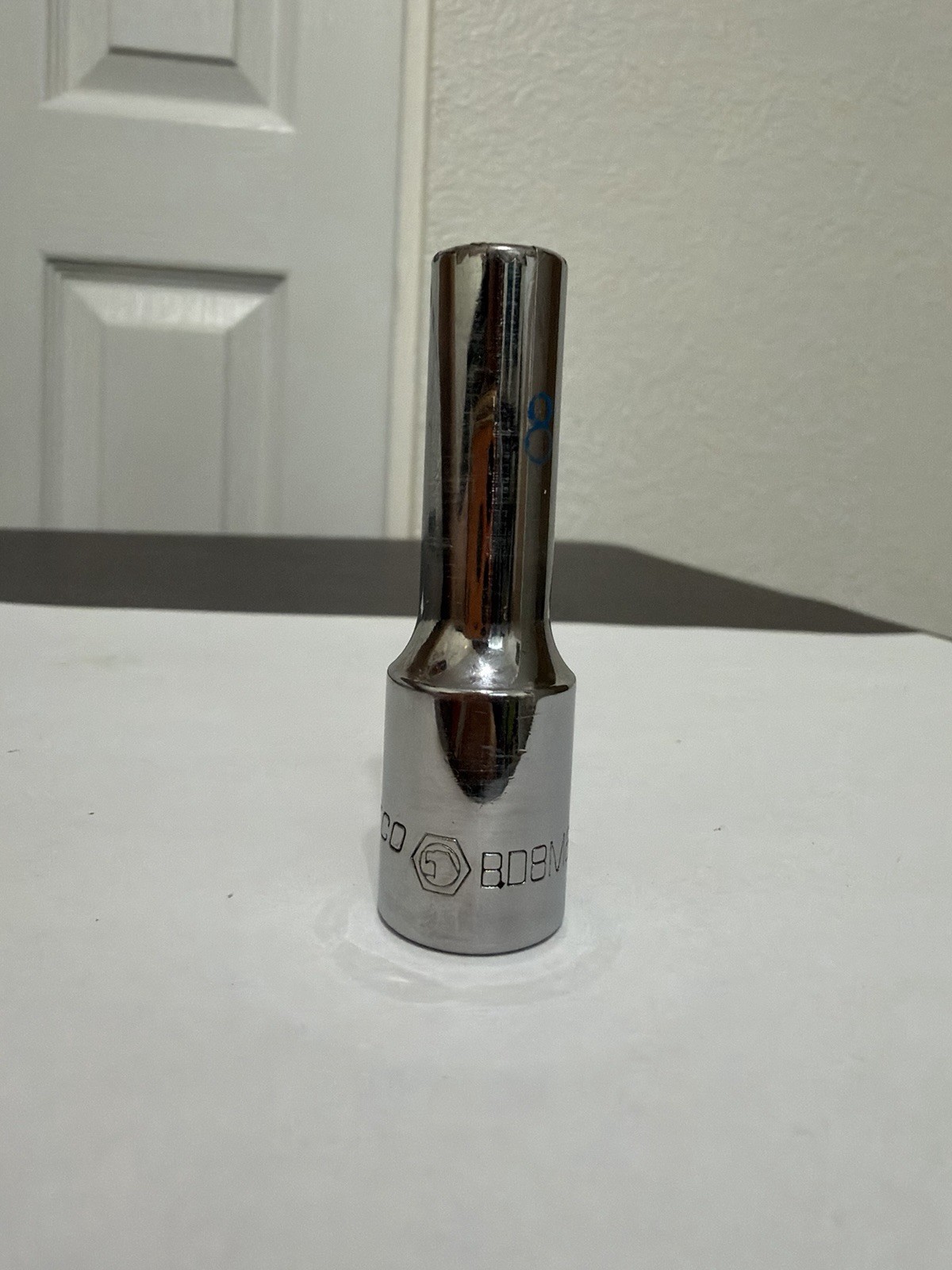 MATCO Tools BD8M6A 3/8″ Drive Metric 8mm Deep 6 Point Chrome Socket