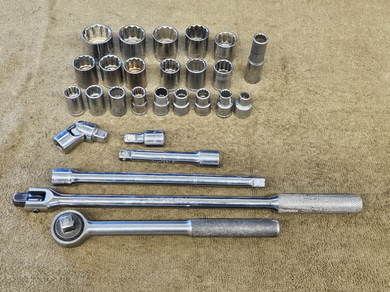 Kal Ratchet Socket Extension Set 1/2″ Drive 1-1/4 1/8 1/16 1″ 7/8 5/8 19/32 3/8″