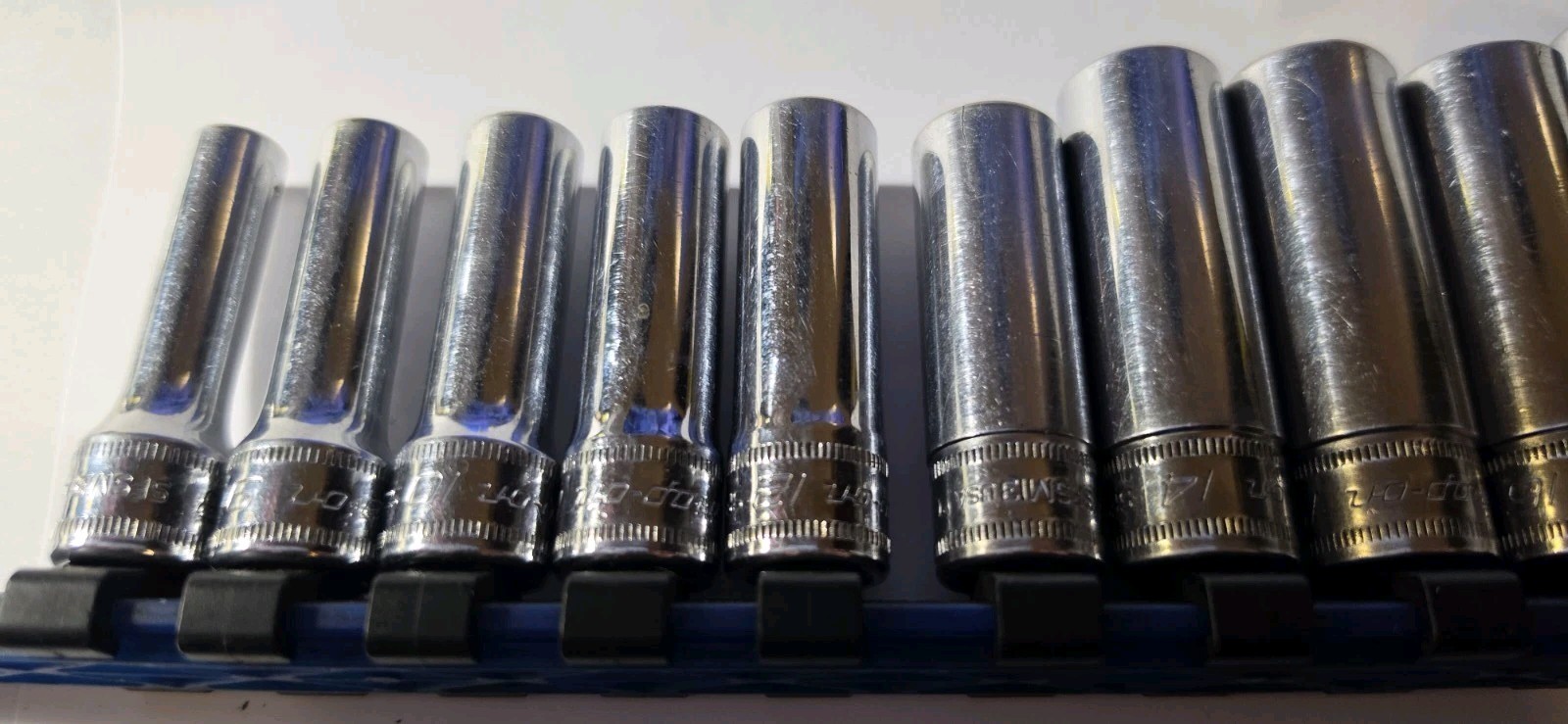 Snap-on 11pc 3/8″ Drive 6-Point Metric Flank Drive® Deep Socket Set (8-18mm)
