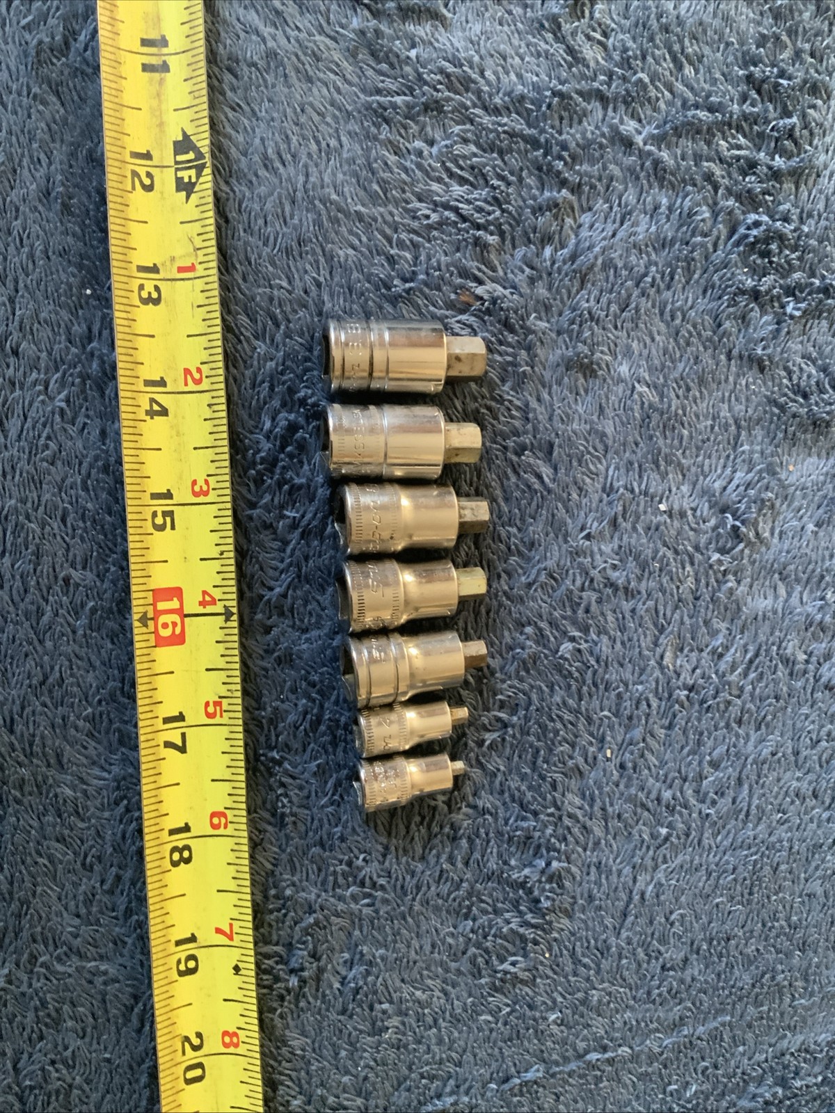 Snap On 3/8 And 1/4 Stubby Hex Sockets, Sae And Metric….see Descr Sizes…mmmm