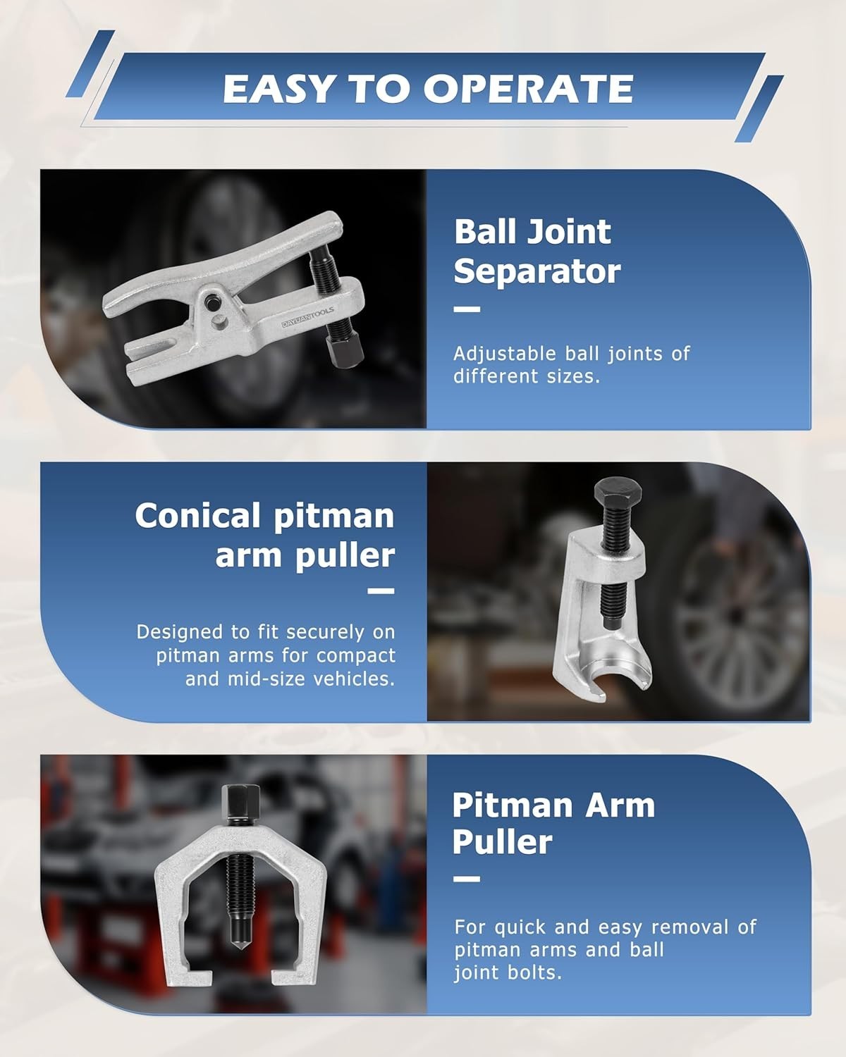 Heat-Treated Alloy Steel Automotive Tool Kit – 5 Essential Components Included