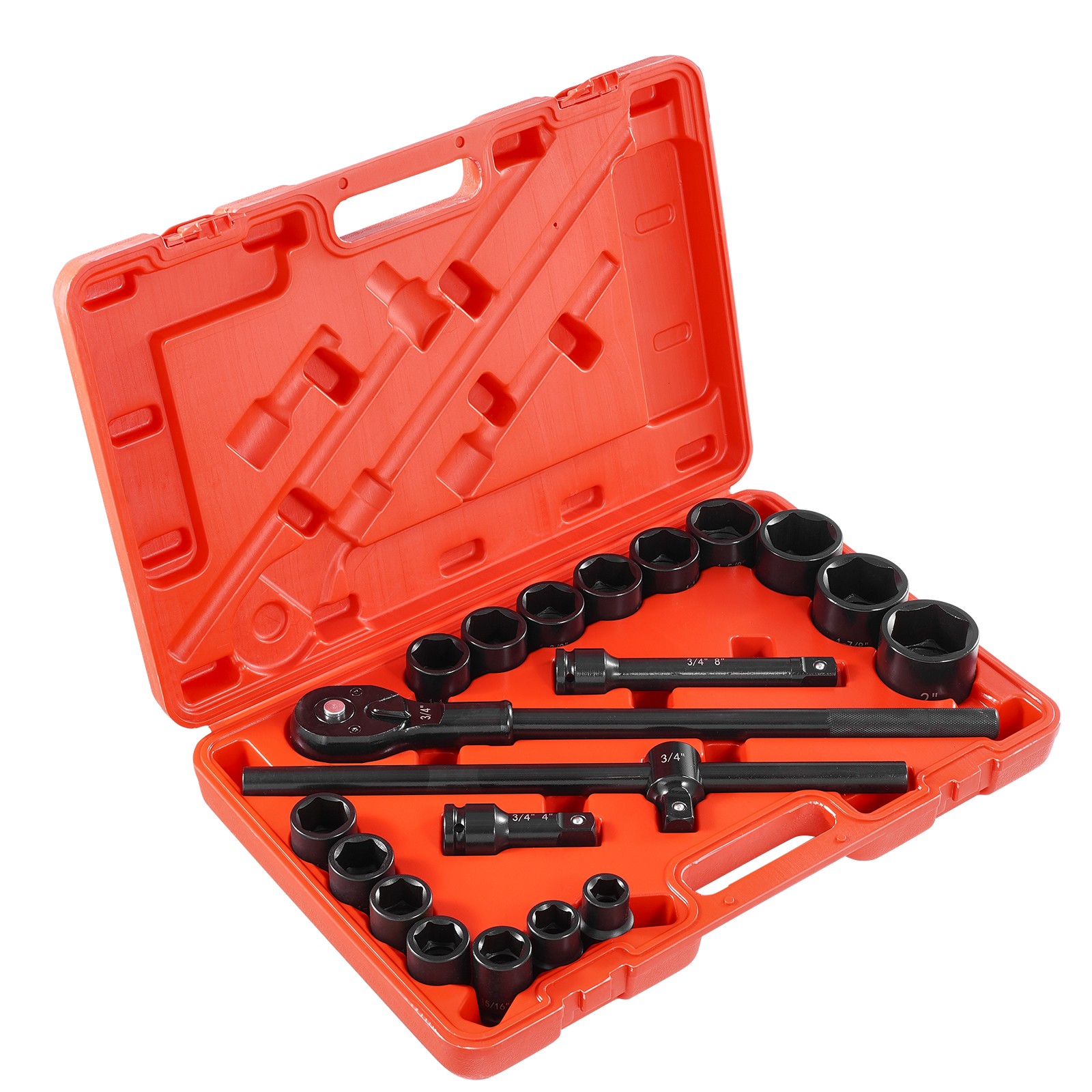 Uimoso 21-Piece SAE Impact Socket Set, Sizes 3/4 to 2 Inches