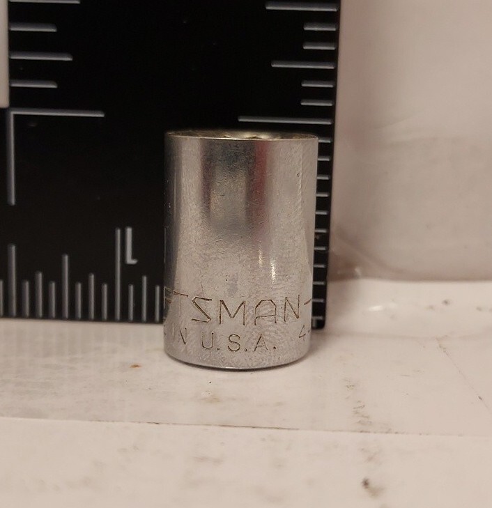 Craftsman USA 7/16″ 12 Point 3/8″ Drive Shallow Socket 44332 V Series See Photos