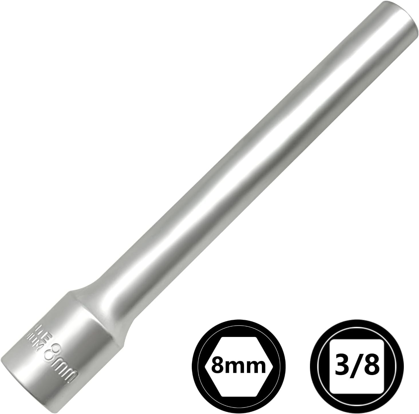 ZKTOOL 7PC 3/8-Inch Drive Deep Metric Socket Set, 8-14MM Extra Long Deep 120M…