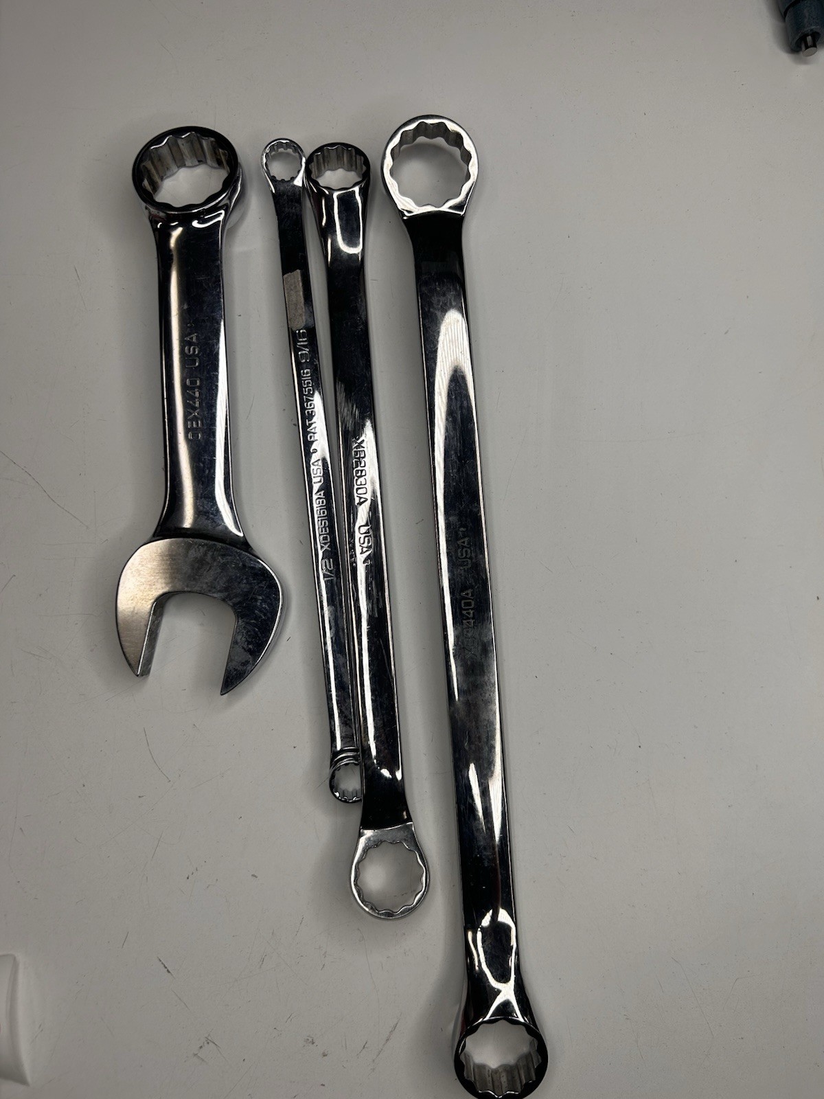 Snap-on USA SAE Double Box & Combination Wrench Lot 4-Piece