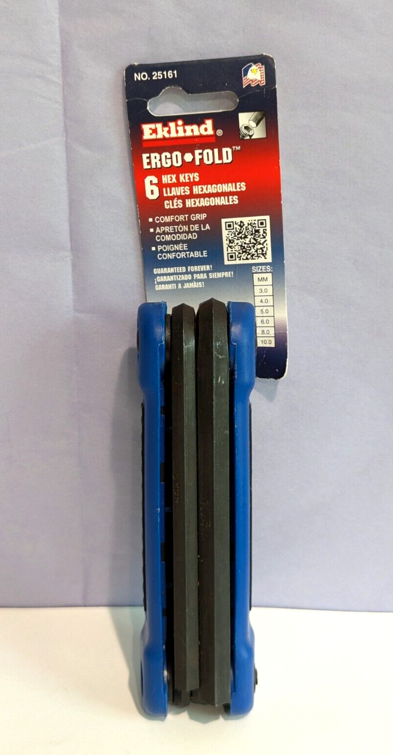Eklind Tool #25161 6-Piece Ergo Folding Metric Hex Key Allen Wrench Set *NEW*