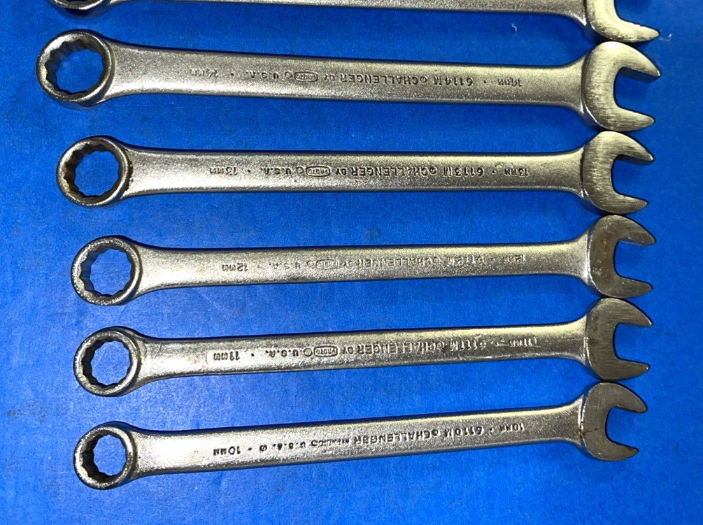 CHALLENGER BY PROTO TOOLS 13 PIECE METRIC COMBINATION WRENCH SET 12 POINT