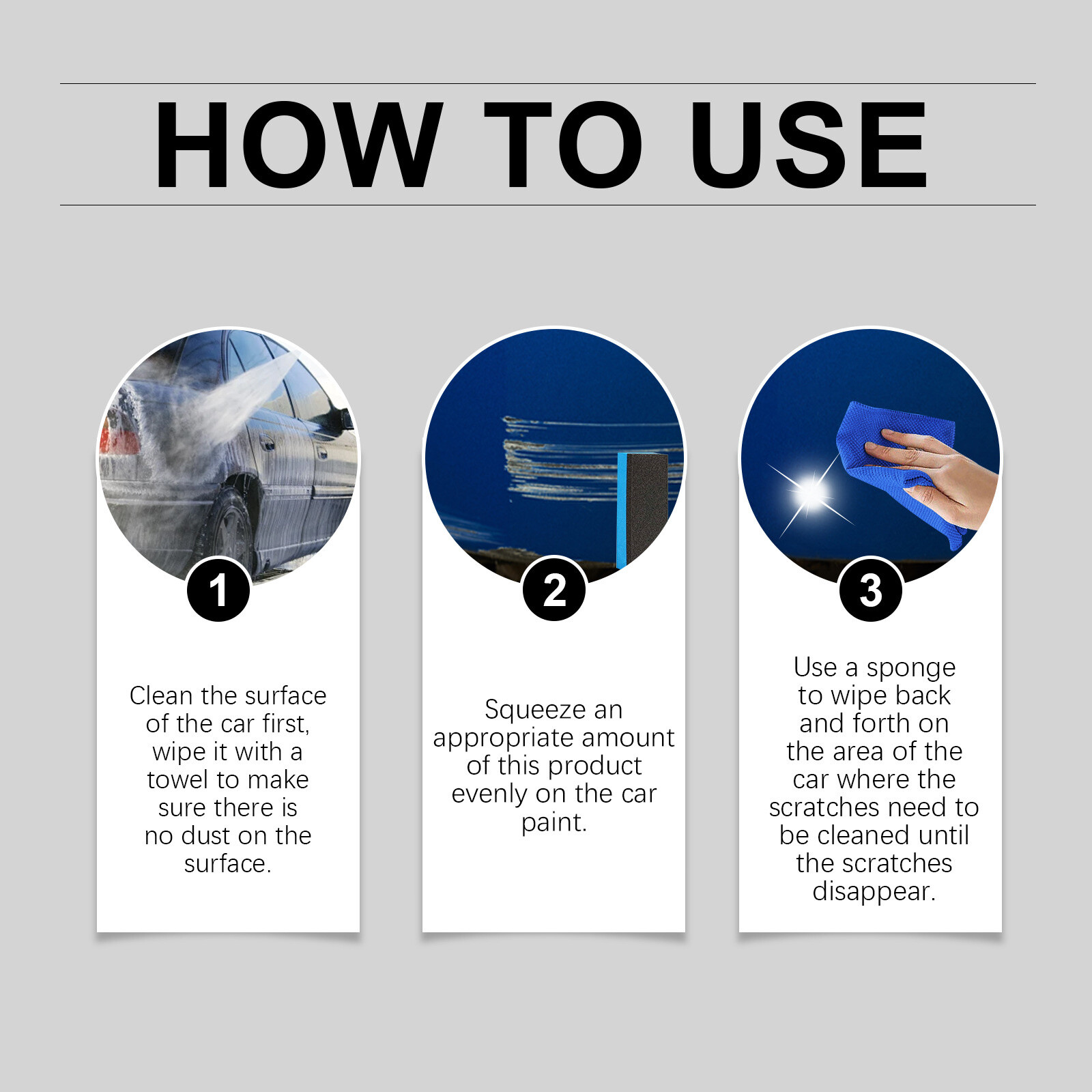 3X Auto Car Scratch Remover Kit for Scratches Repair Wax Ultimate Paint Restorer
