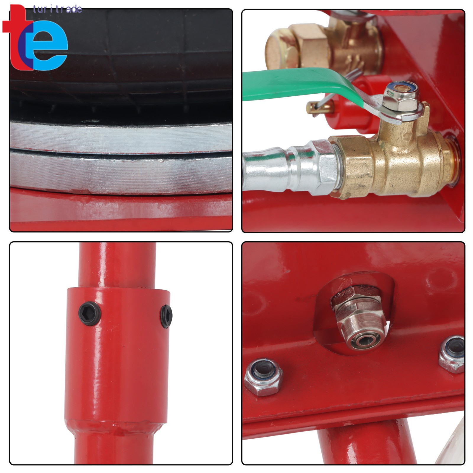 Triple Bag Air Jack 3 Ton/6600 lbs Pneumatic Jack for Car SUV Lifting RED