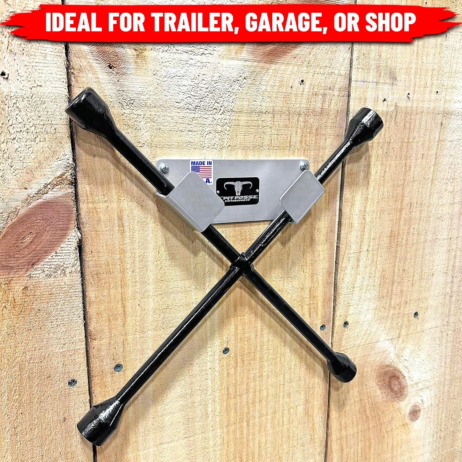 Sleek Aluminum Lug Nut Wrench Holder with Spare Tire Carrier – Quick Install Kit
