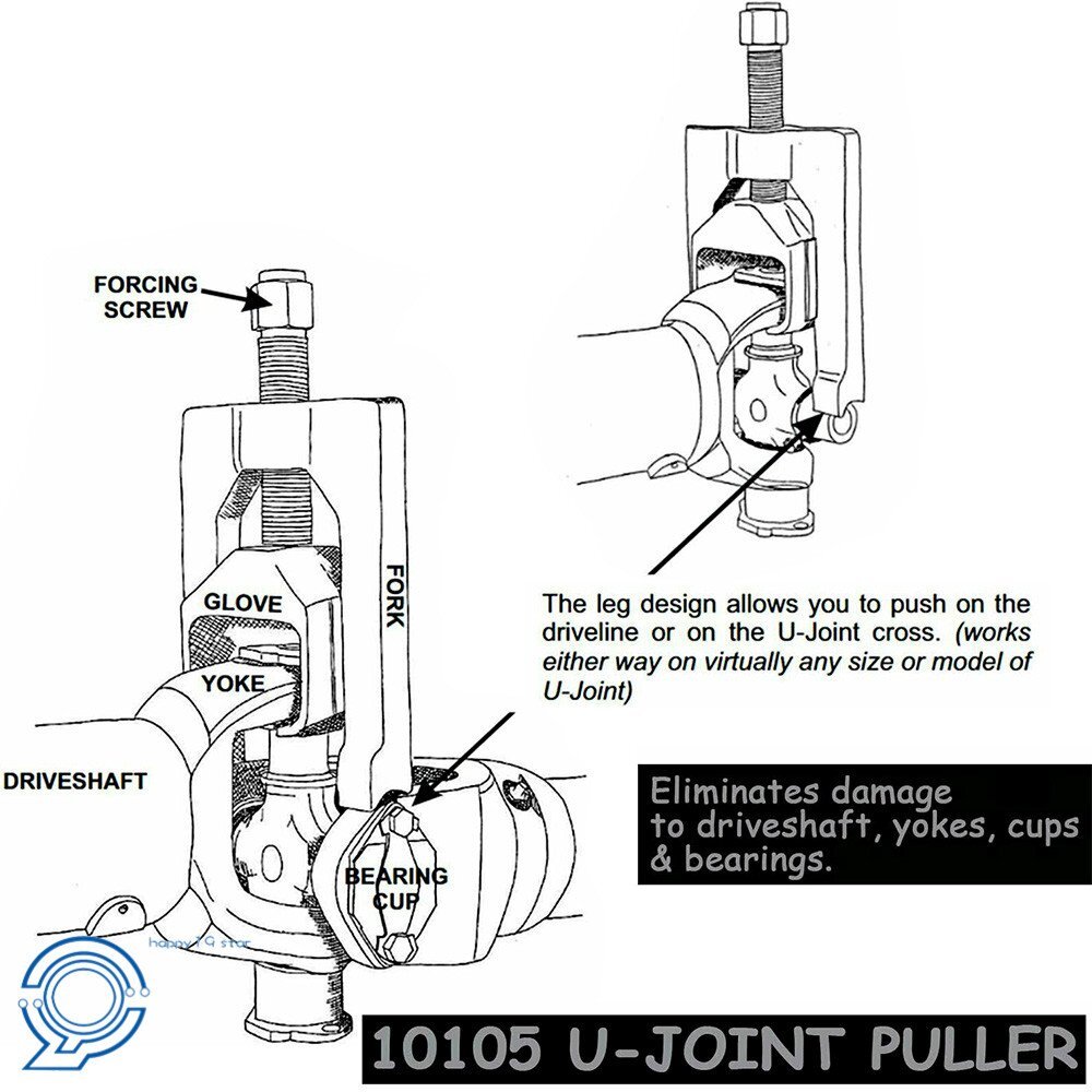10105 Universal Joint Puller Press Removal U-Joint Tool For Car Light Duty Truck