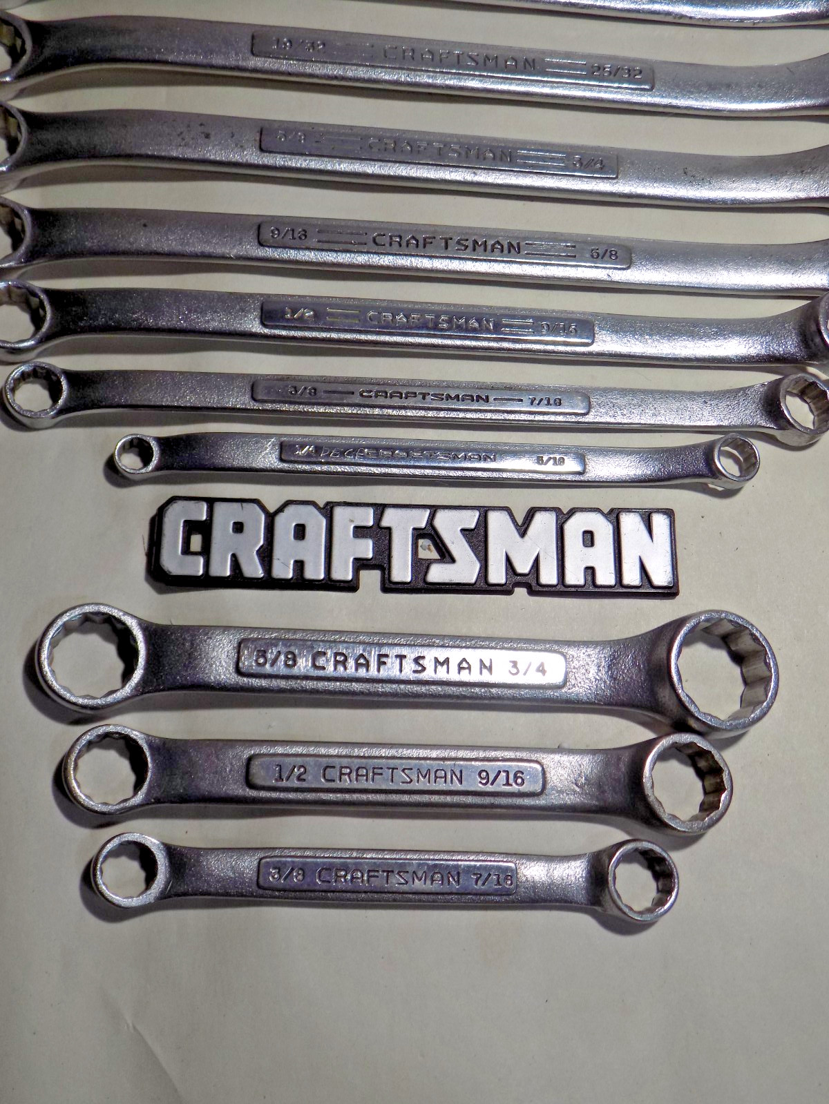 Nice 8+3 Pc. USA Craftsman Offset Box/Stubby Wrench Sets-3/8″-1 1/14″