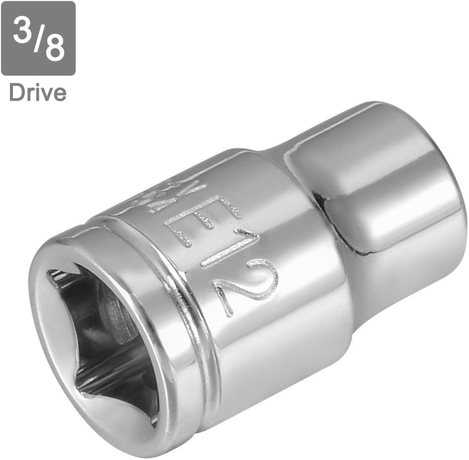 uxcell 3/8-inch Drive E12 External Torx Shallow Socket, Cr-V Steel One Size