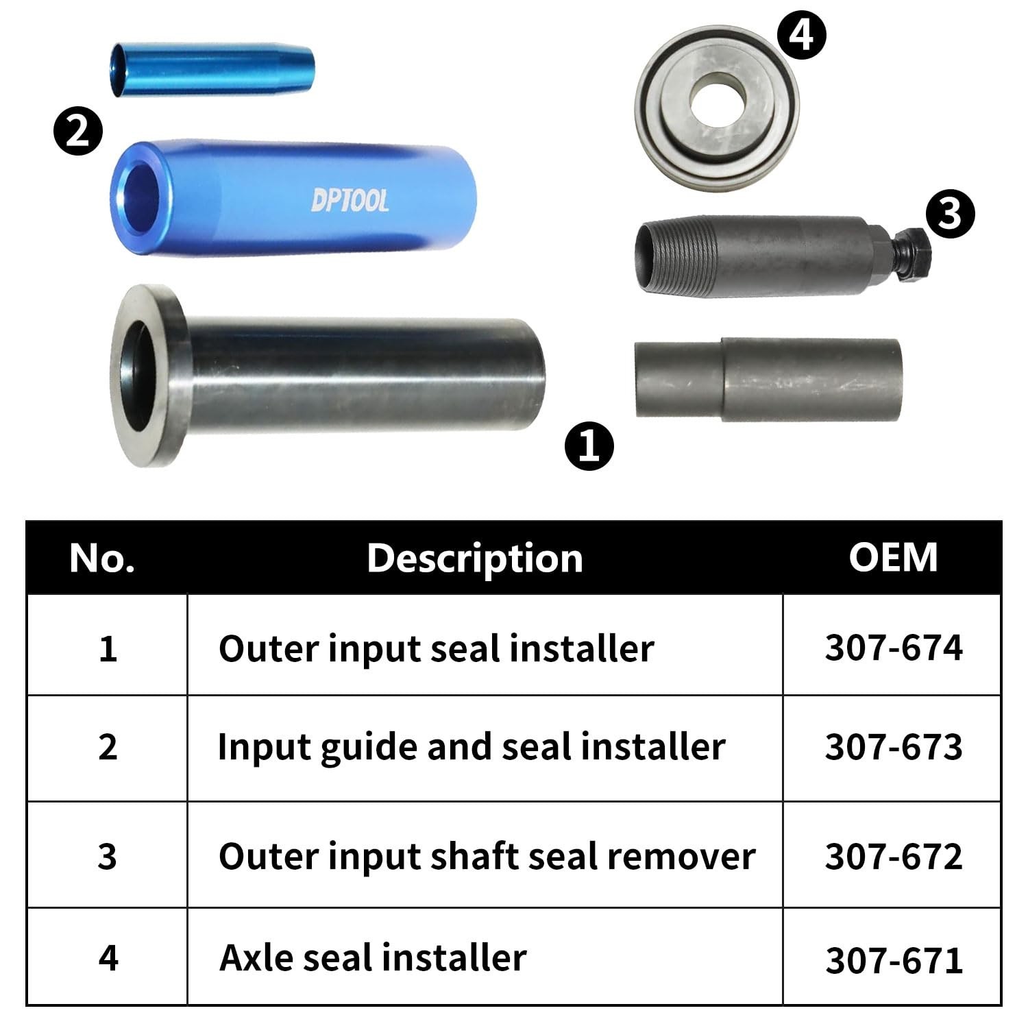 Dual Clutch Transmission Oil Seal Removal Installer Tool Kit, Portable Case, For