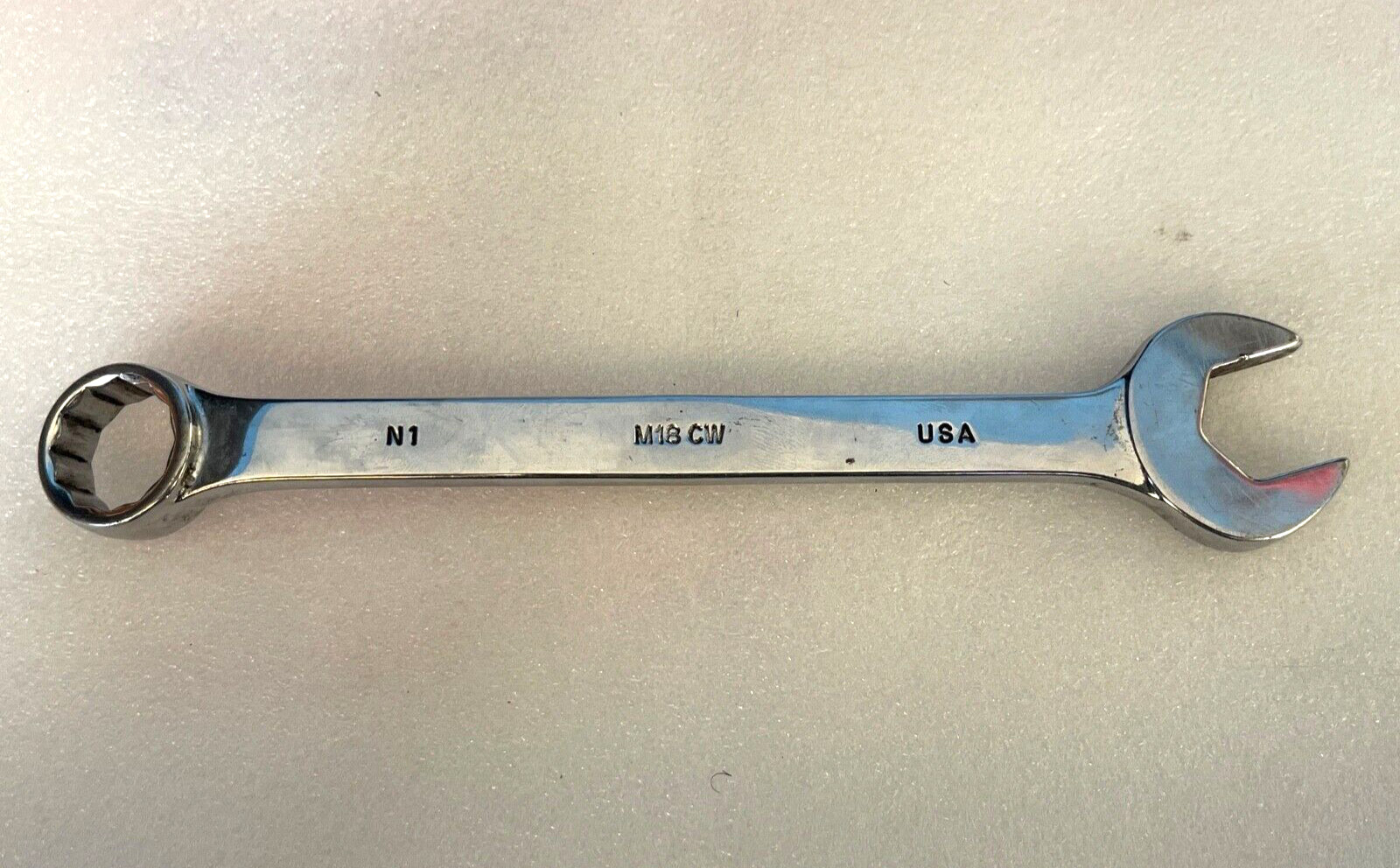 MAC TOOLS M18CW, 18MM. COMBINATION WRENCH, 7.75″ L. 12 POINT.