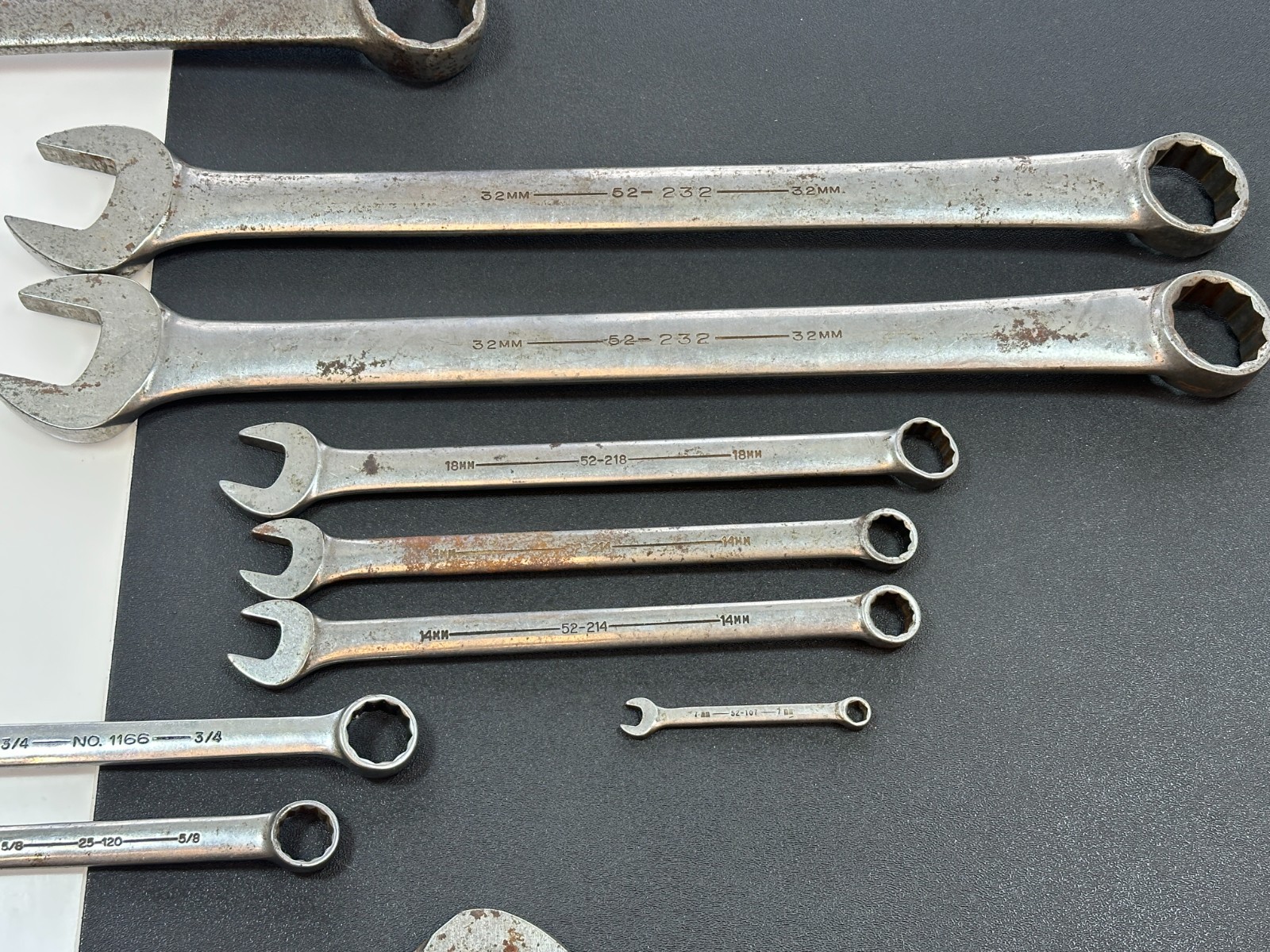 🇺🇸Armstrong Tools USA 16pc Mixed Wrench Lot Including 1-1/2 & 32mm Large Sizes