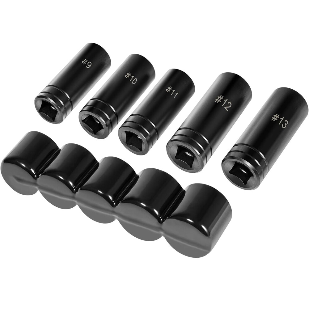 71670 Tap Socket Set For 5/8″, 11/16″, 3/4″, 7/8″, 1″ Taps(16mm-25mm) 1/2″ Drive