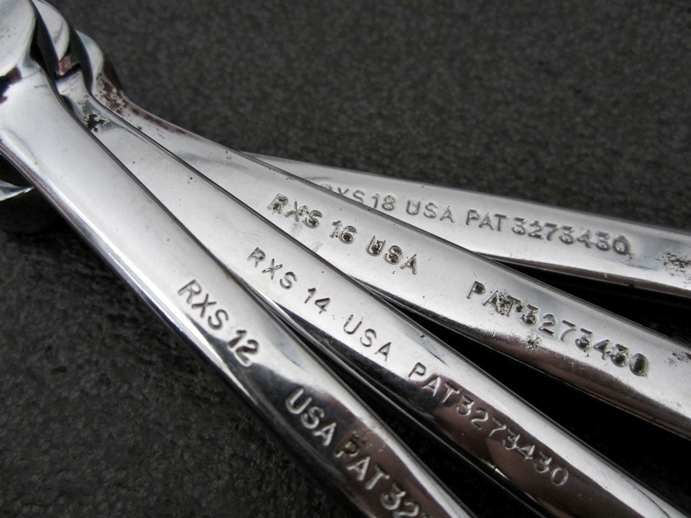 Vintage Snap-on 4pc SAE Flare Open Combination Wrench Set RXS605 USA 🇺🇸