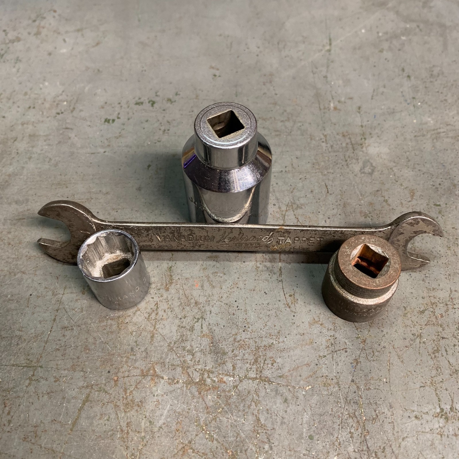 Herbrand ~ Tappet Open End 1/2 & 9/16″ Wrench ~ Sockets – 3/4″ 5/8″ 1-1/6″