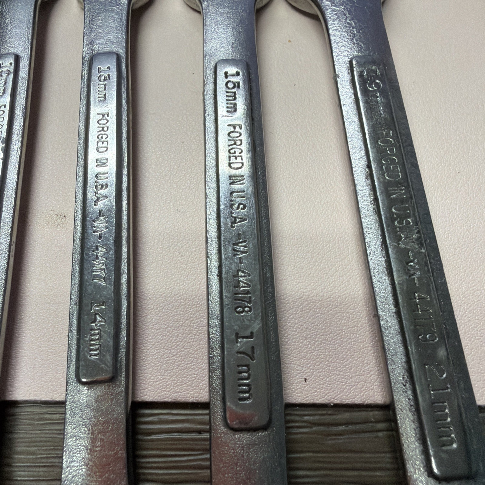 Vintage Craftsman USA 5Pc METRIC Flare Nut Line Wrench Set VA- 9mm-21mm