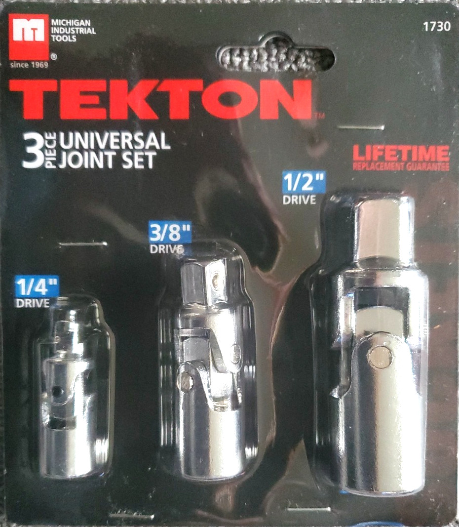 Tekton 3 Universal Joint Set 1-1/4 3/8 1/2 Drive