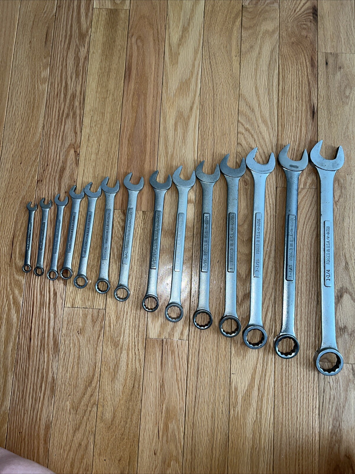 VTG Craftsman SAE Combo Wrench 14 Pc. Set 12 pt 7/16-1 1/4 USA V and VV NICE