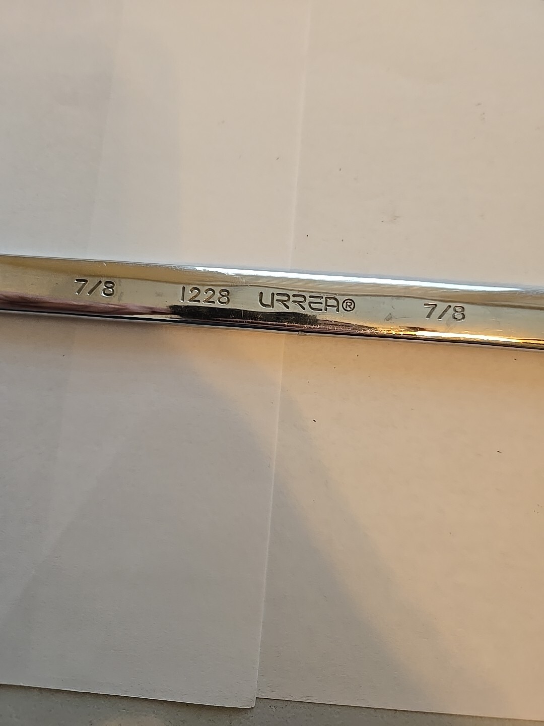 Urrea 7/8″ 22.2MM 12PT Chrome Combination Wrench 1228