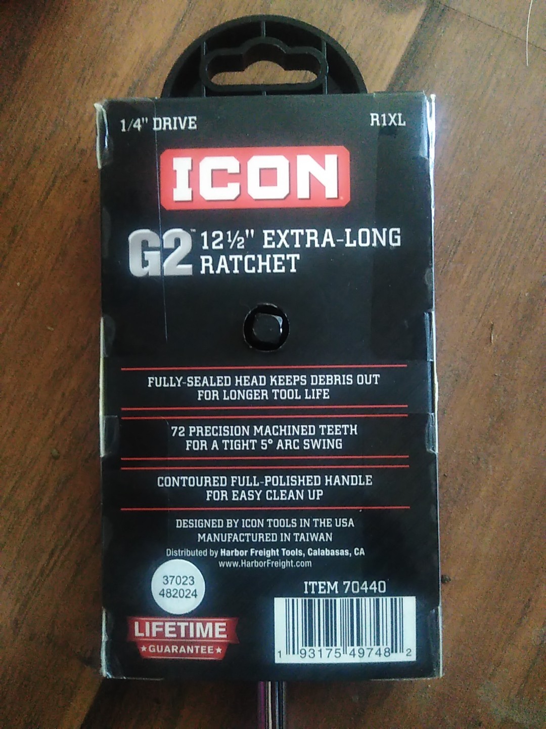 ICON R1XL G2 1/4″ Drive 12.5″ Extra Long Ratchet R1XL