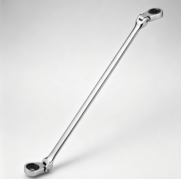 Extra Long Flex-Head Ratcheting Wrench Metric CR-V Steel Father’s Day Gift