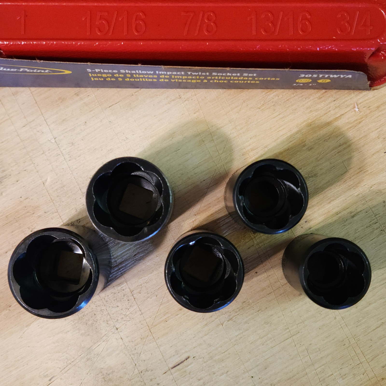 Blue Point 5-Piece Shallow Impact Twist Socket Set 305TTWYA
