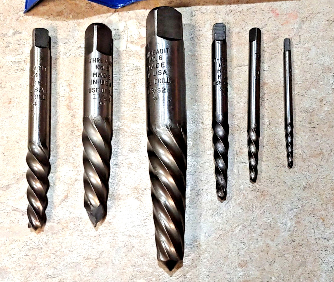 Vermont American/Threadit 6 Piece Extractor Set NO. 1-6, 3/32″ to 7/8″ USA
