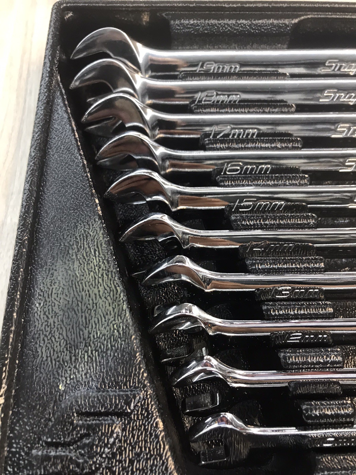 Snap-On 10pc 12 pt METRIC Flank Drive PLUS Combination Wrench Set SOEXM710
