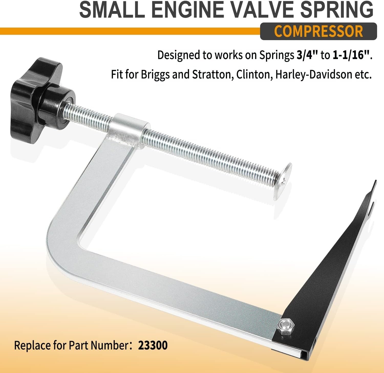 Small Engine Valve Spring Compressor Tool Works on Springs 3/4″ to 1-1/16″…