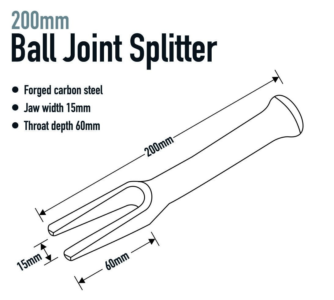 Rolson 200mm Ball Joint Splitter Separator TIE ROD Fork 8″ Puller