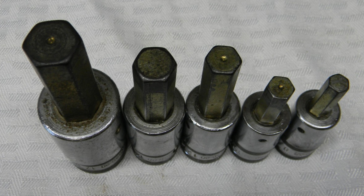 SNAP-ON 1/2″ DR 5PC METRIC HEX BIT SOCKET DRIVER SET 8, 10, 12,14,17MM #307ESAMY