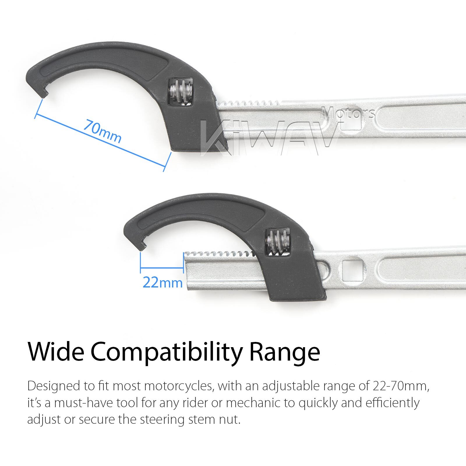 adjustable motorcycle steering stem nut wrench spanner tool