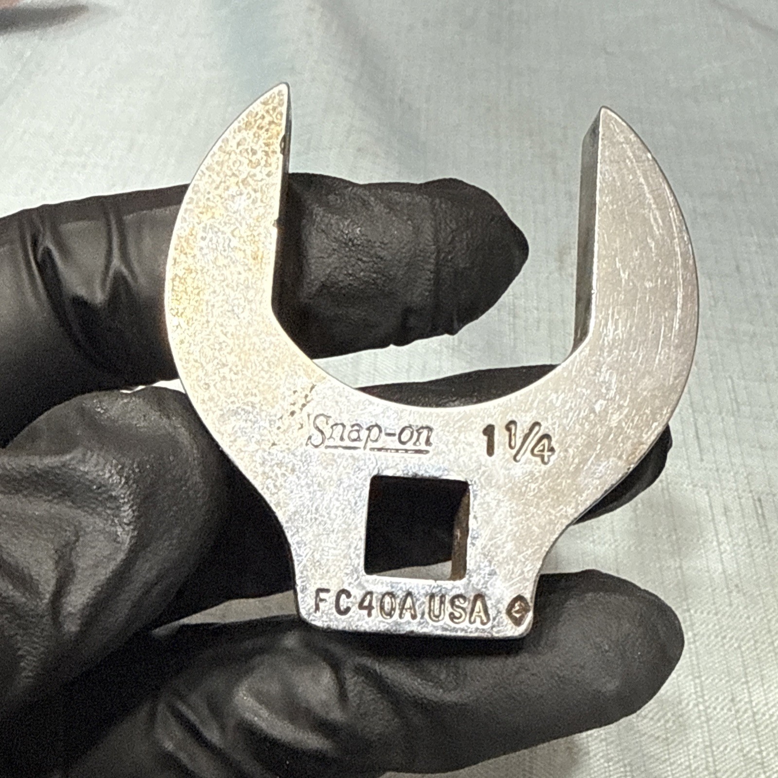 Snap-on 3/8″ Dr 1-1/4″, 1-3/16”, 1-1/8″, 1-1/16″ Open-End Crowfoot Wrench Lot 4