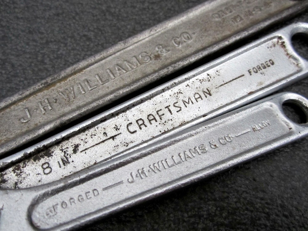 Vintage J.H. Williams 3pc Adjustable Wrench 6″ 8″ 10″ Superjustable USA