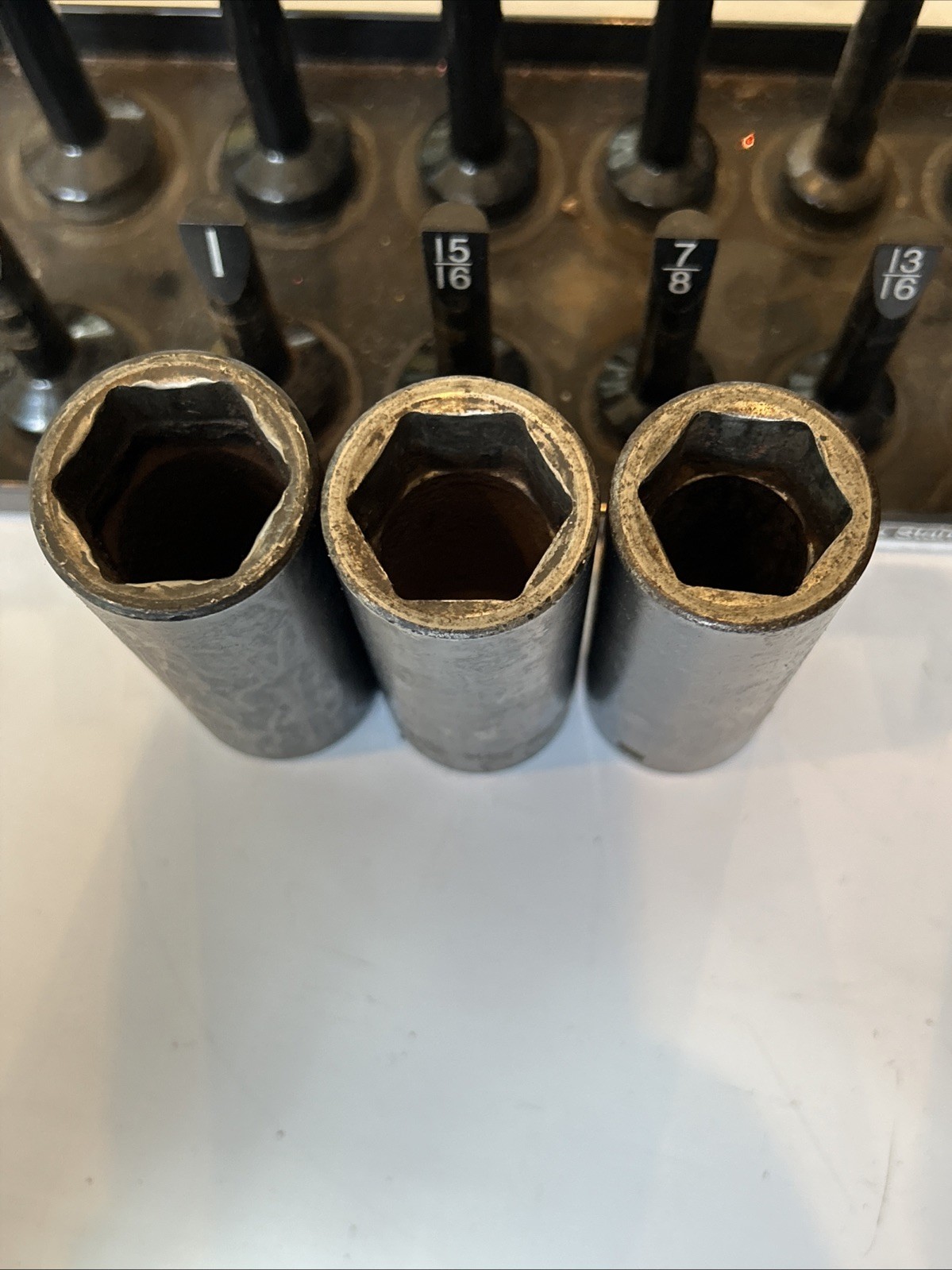 Snap On 313SIM 313SIMA 8pc 1/2” To 1” 1/2”dr SAE 6PT Deep Impact Socket Set