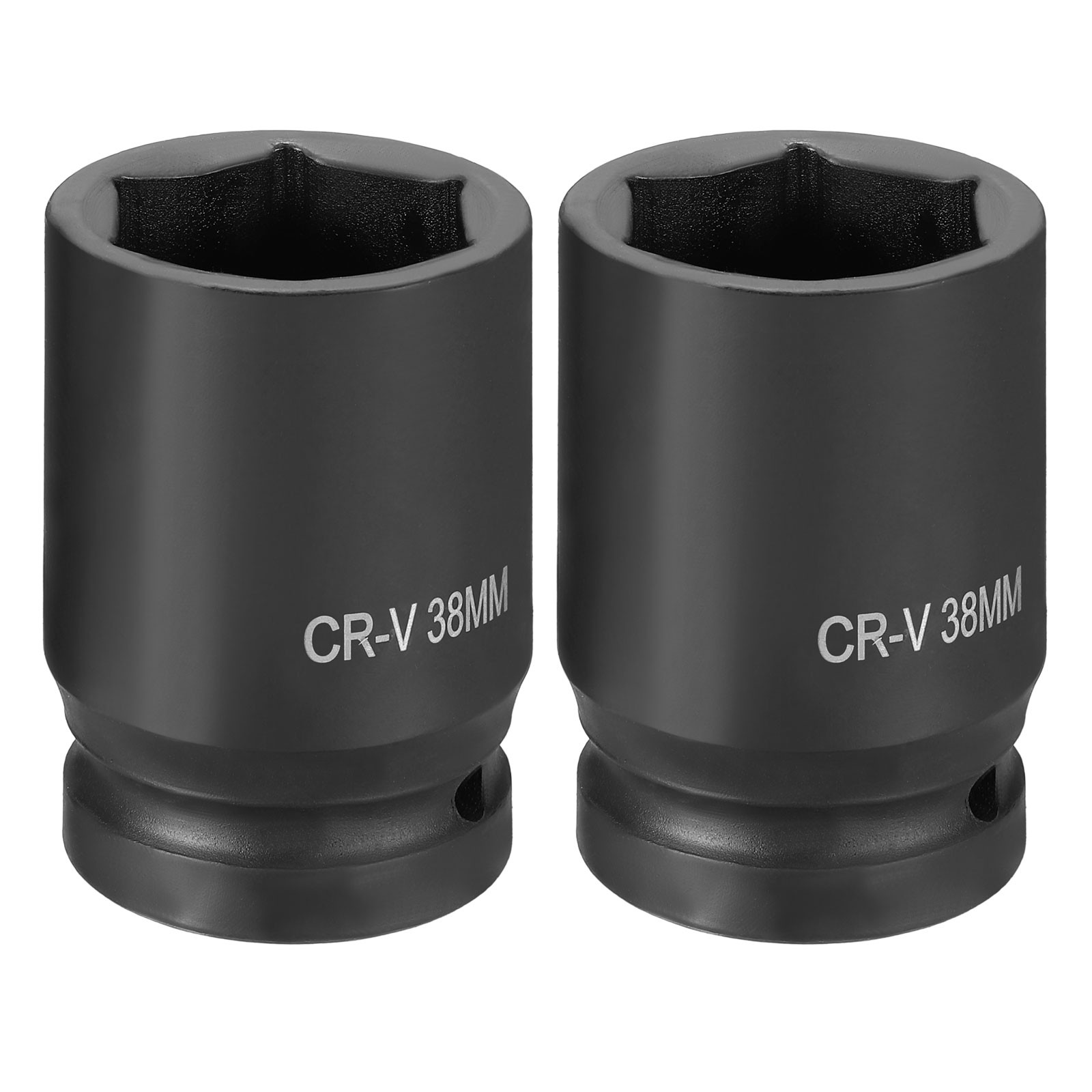 2pcs 1 Inch Drive 38mm 6 Point Impact Socket Chromium Vanadium Steel