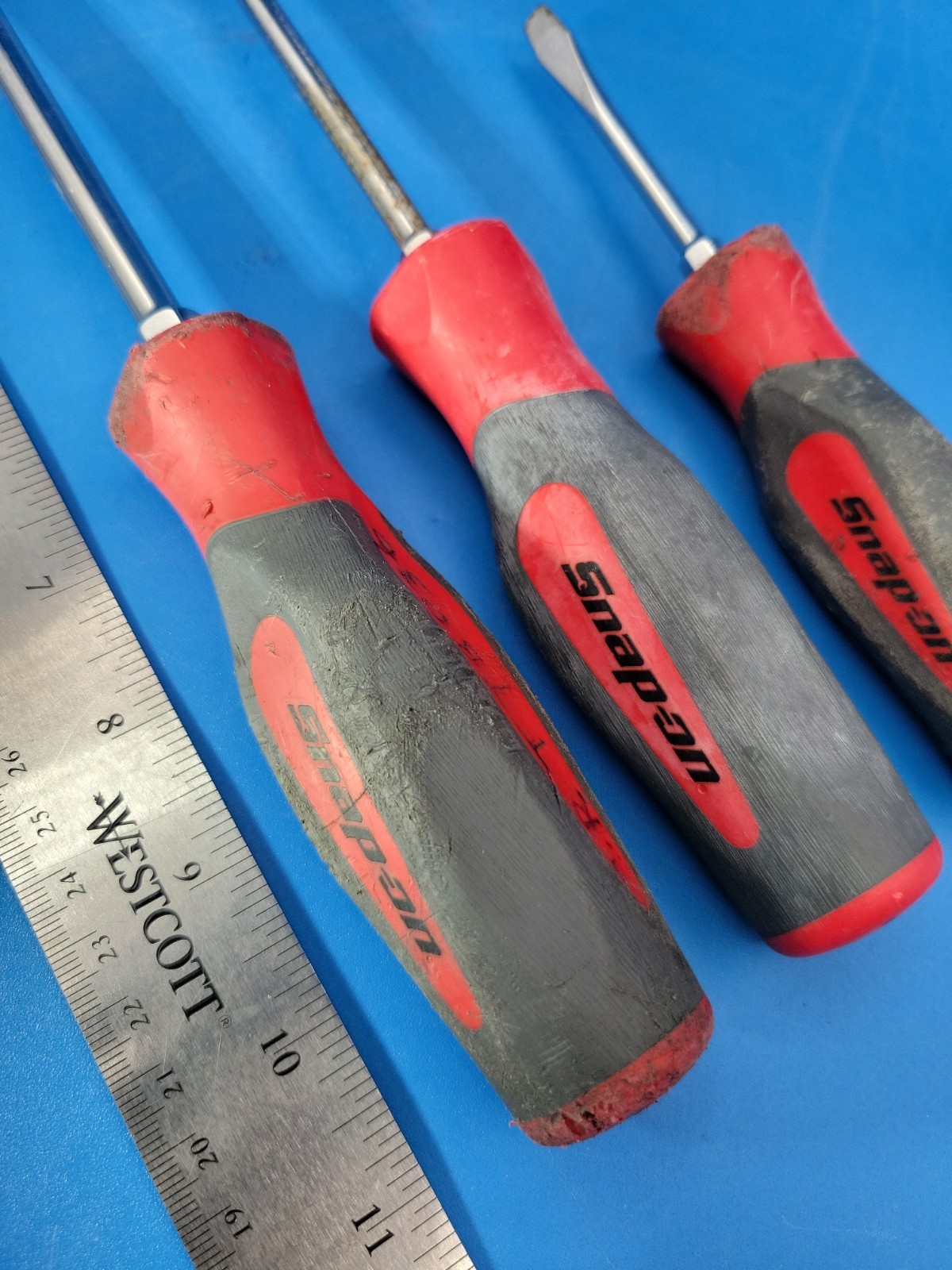 Snap-on Tools Screwdriver Set Phillips & Flat Head SHD Series 3 Pieces USA S-9-8