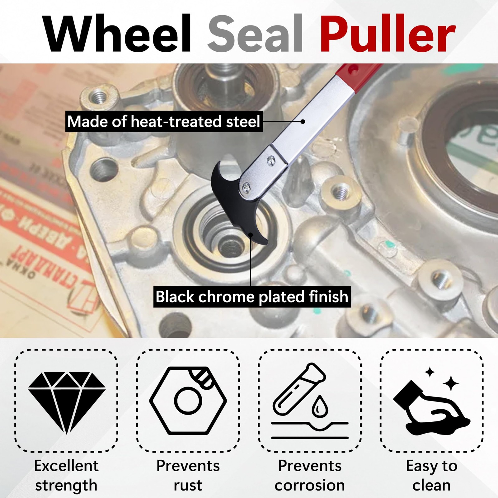 Seal Puller Tool, Oil Seal Removal Tool with Dual Hook, Universal Wheel Seal …