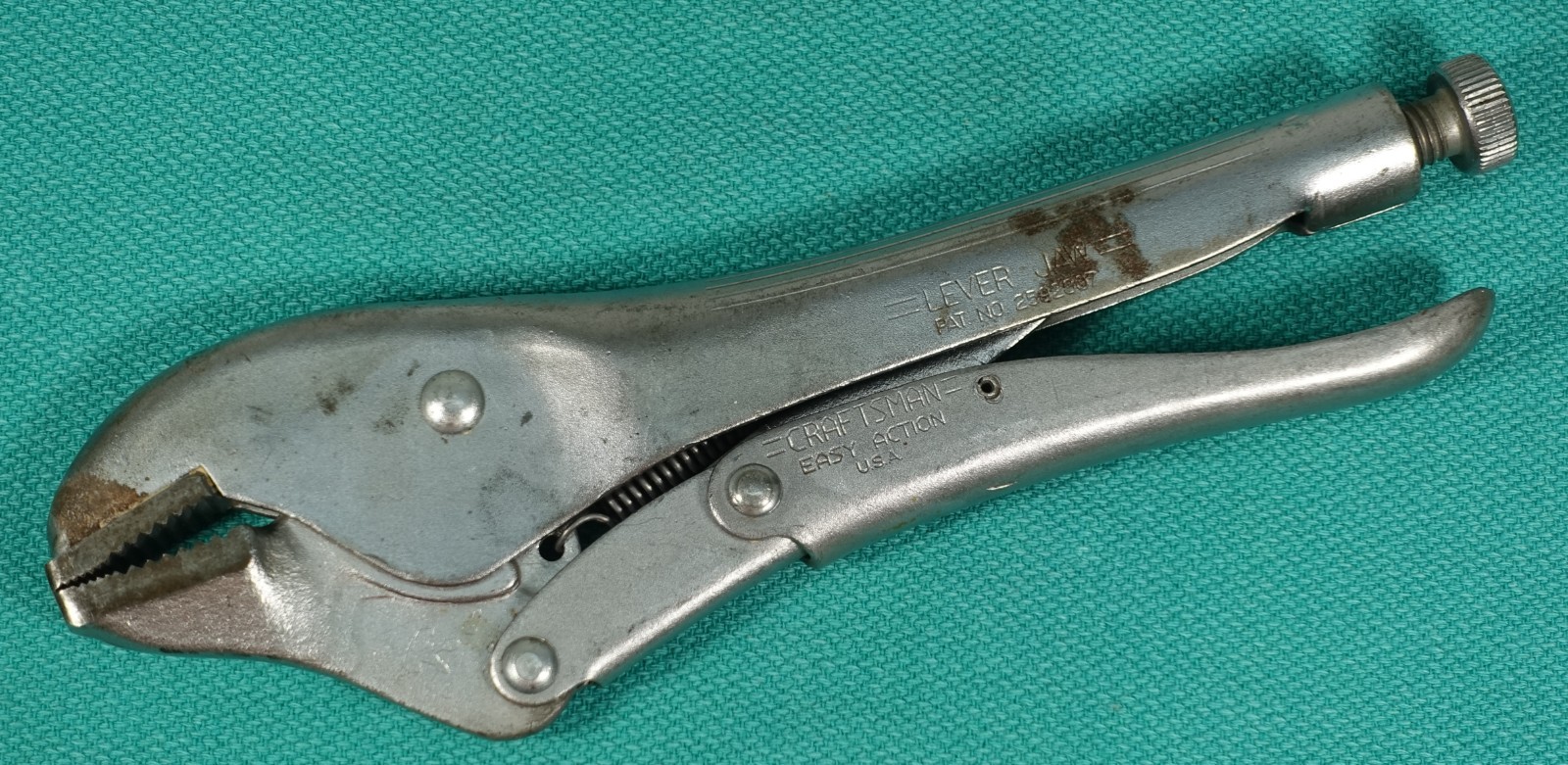 1952- =CRAFTSMAN= 9″ Easy Action Adjustable Locking Lever Jaw Vise Grip Pliers