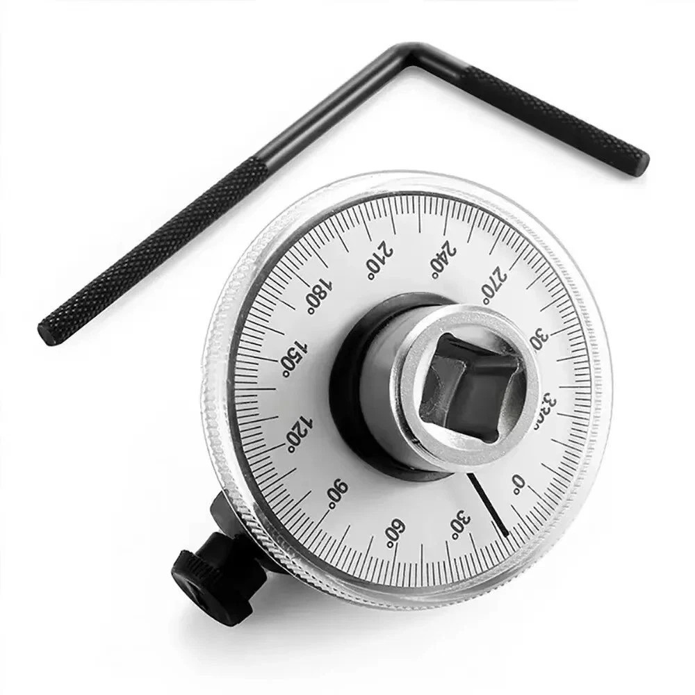 360 Degree 1/2″ Drive Torque Angle Gauge Meter Rotation Measure Wrench Tool
