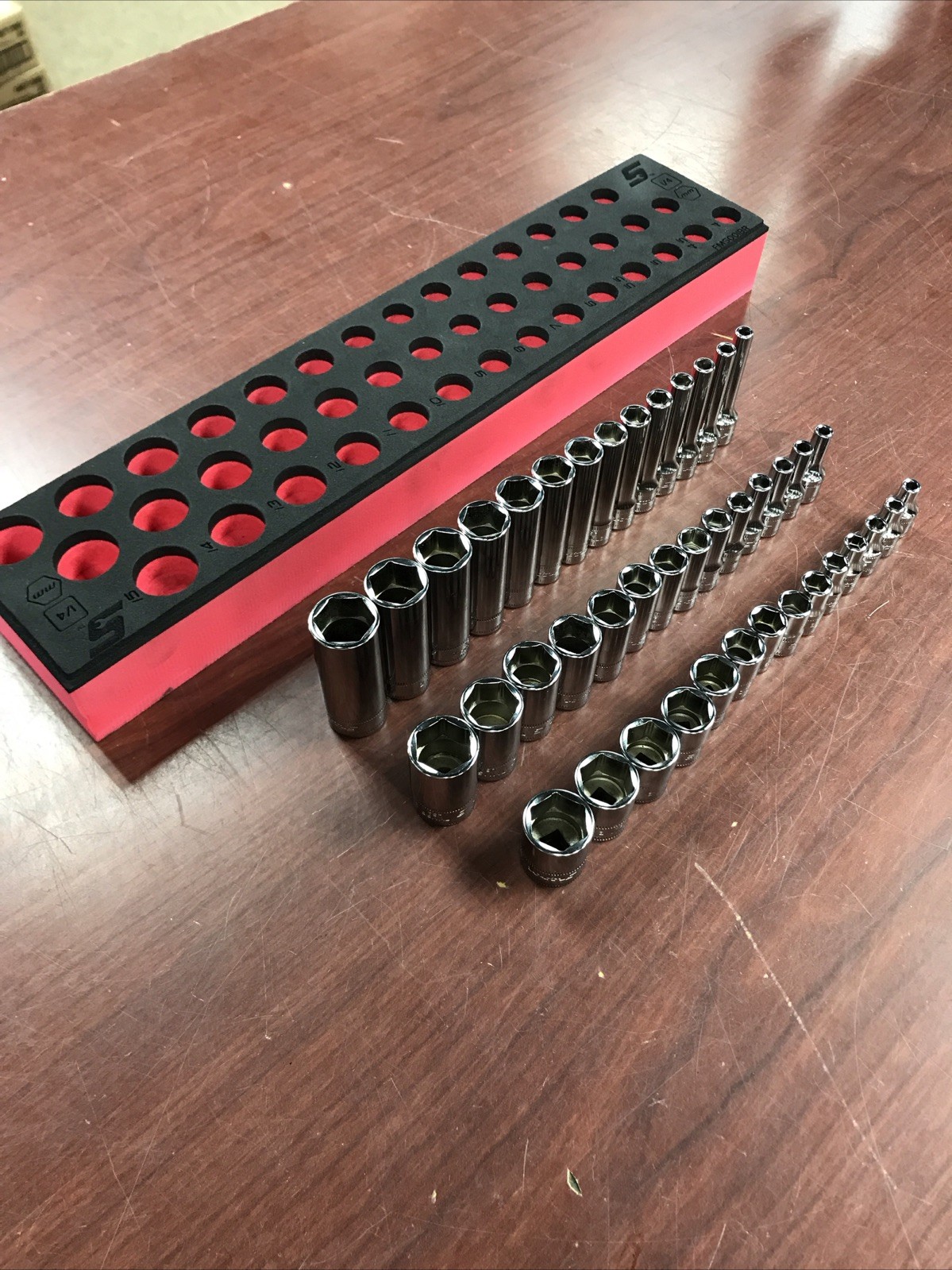 Snap-On (TMM4-STMM15) 42pc 1/4″ Drive 6pt Metric Flank Drive Deep Socket Set