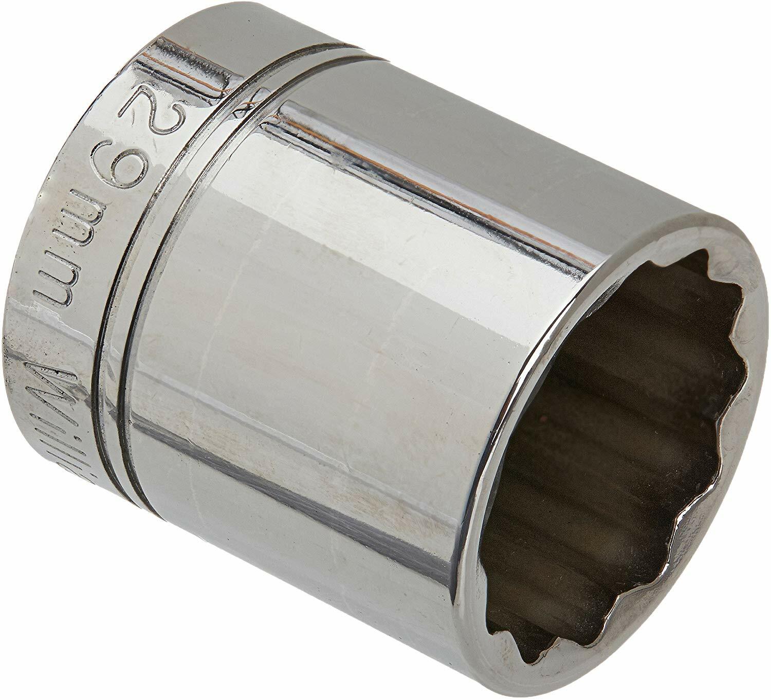1/2″ Drive Shallow Sockets, 12 Point, Metric, High-Polished Chrome, Williams