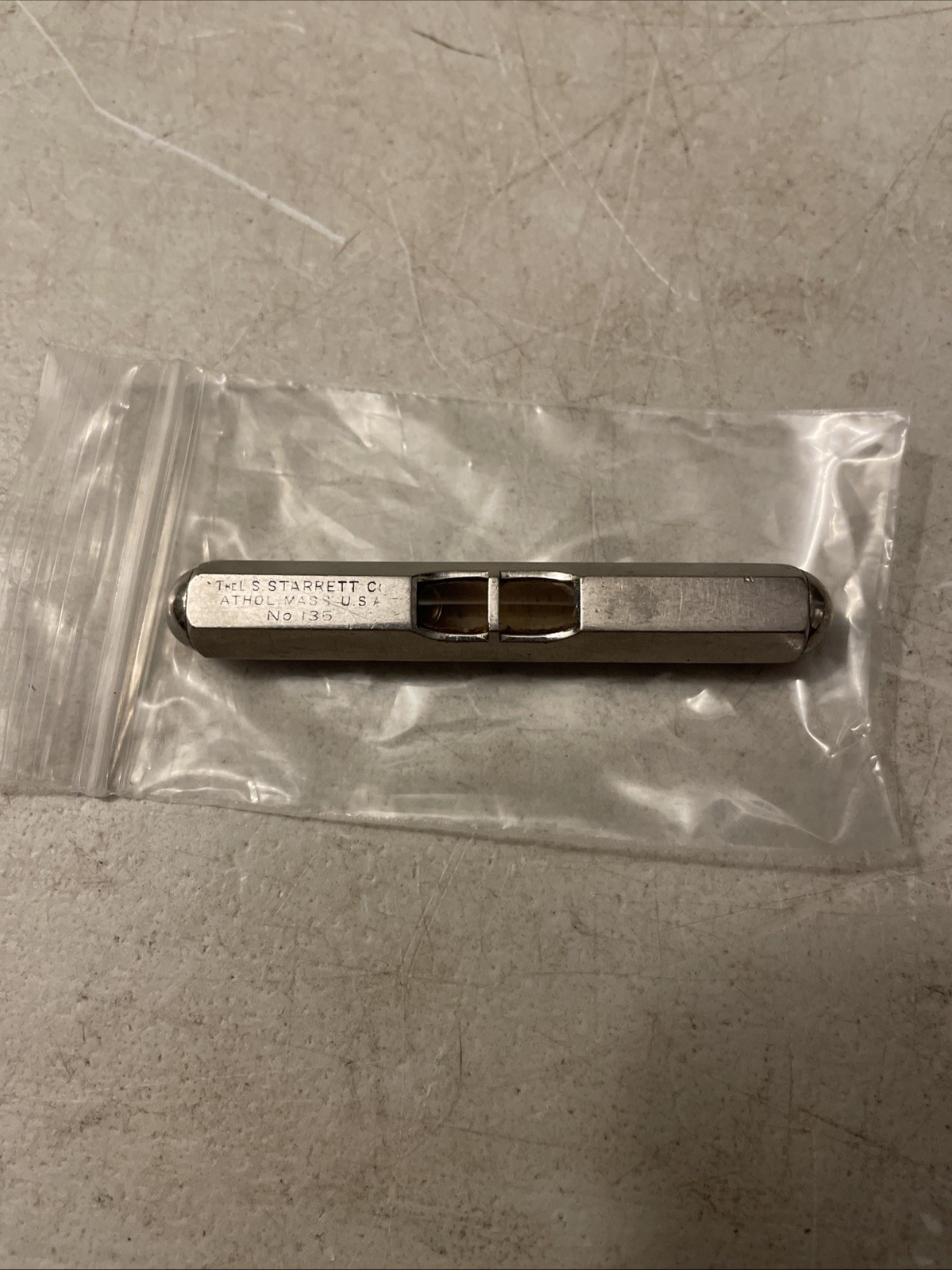 Vintage The L.S. STARRETT Co. no. 135 3-1/2”(approx) Pocket Level