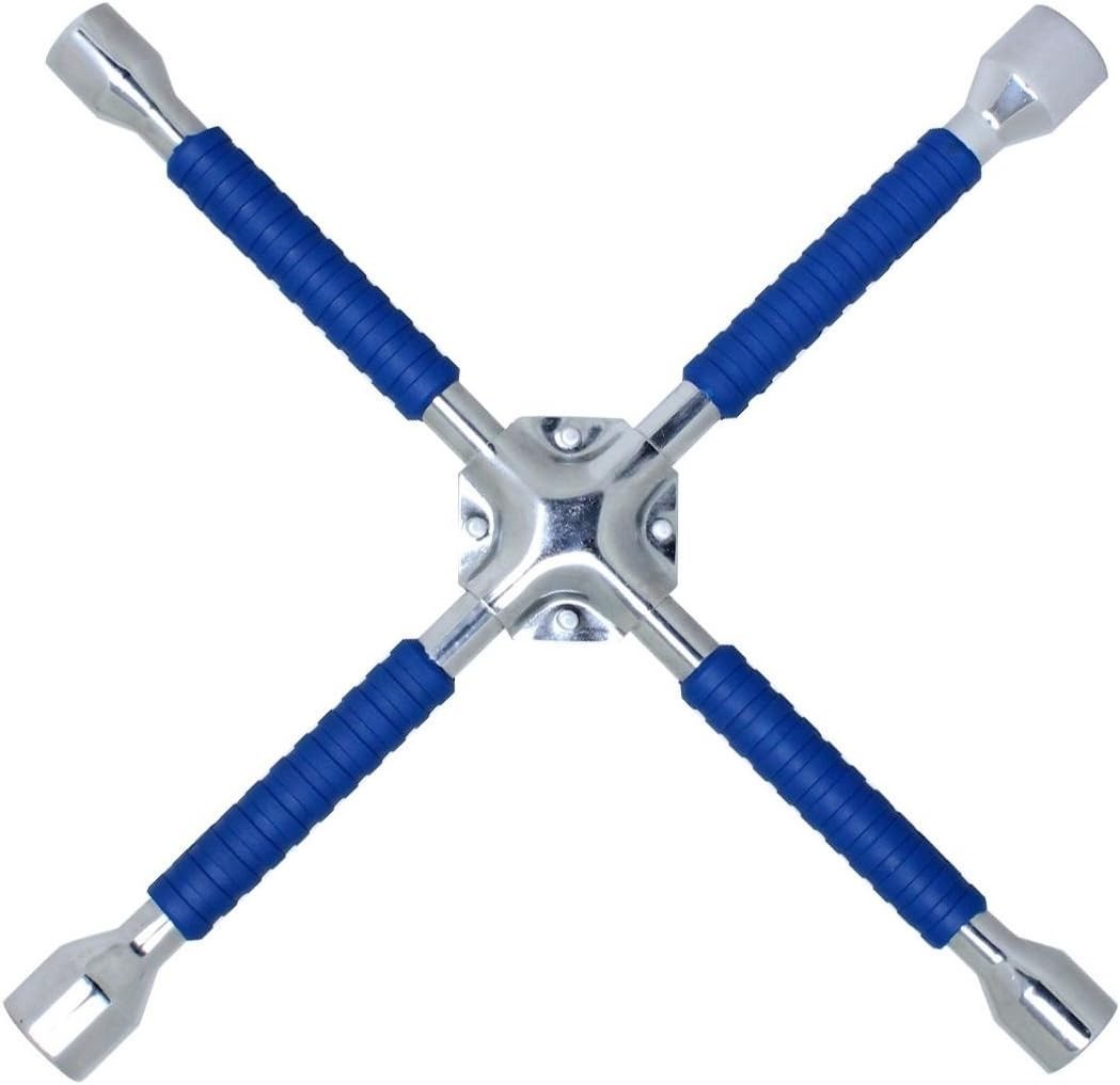 16 Inch Heavy Duty Non-Slip 4-Way Universal Cross Lug Wrench | Non-slip grip …